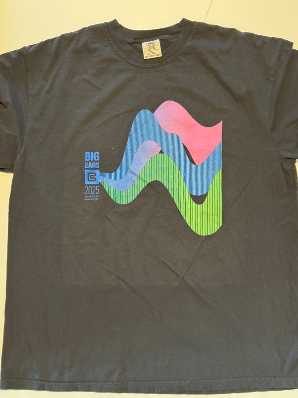 🔥 2025 KNOXVILLE BIG EARS MUSIC FESTIVAL T-SHIRT 2XL NEW!