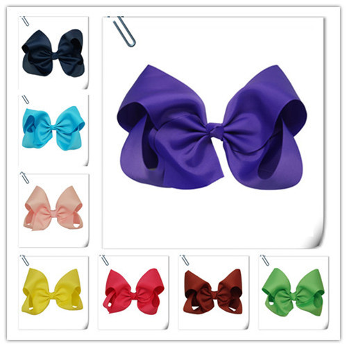 8 Inch Extra Large Grosgrain Knot Hair Bow With Clip for Girls HB001