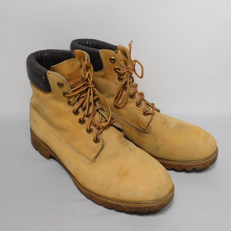Vintage Made in USA Timberland 10061 Classic Wheat NuBuck Leather 6 Inch Boots 9