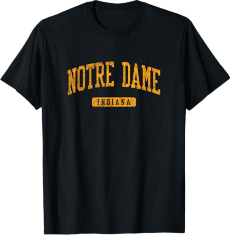 Notre Dame in Vintage Athletic Sports Design JG3 T-Shirt