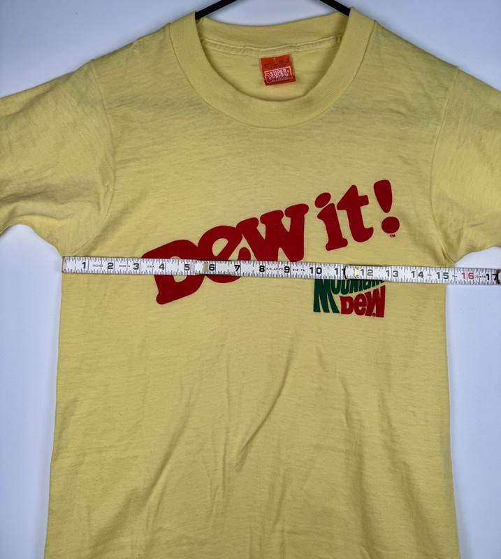 VTG 80s Mountain Dew “Dew It!” T Shirt Super Screen Stars Single Stitch USA S gallery