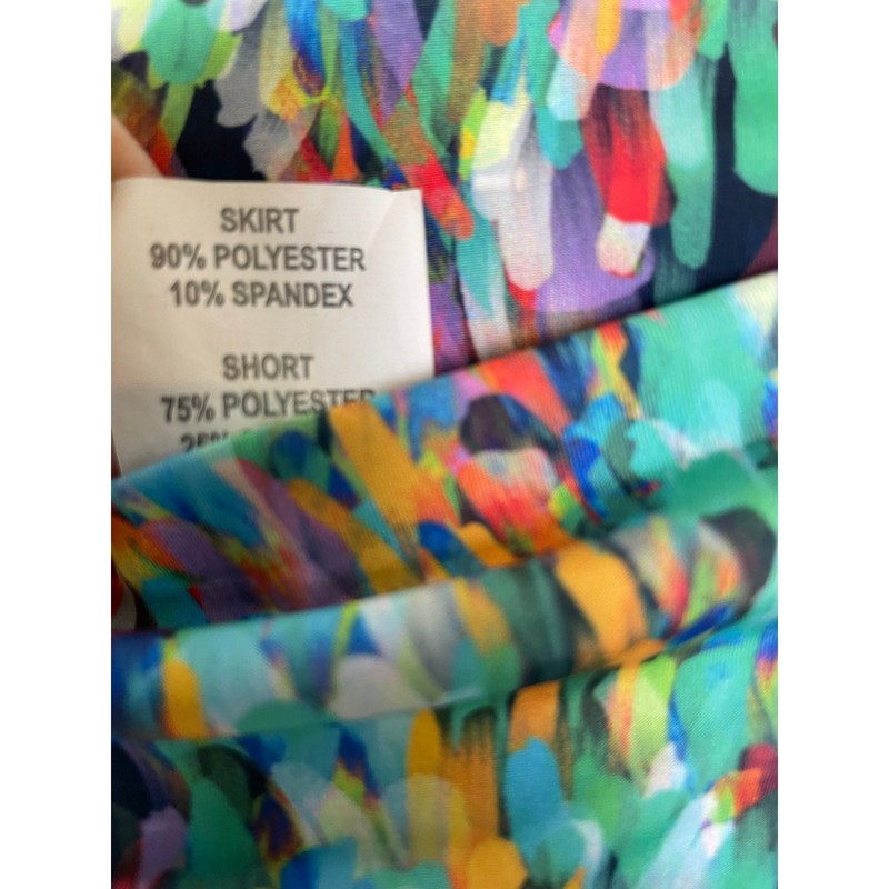 Dona Jo Green Multi Golf Tennis Athletic Skort 4 (XXL) gallery
