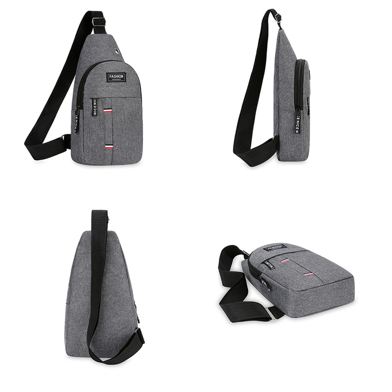 Men’s Canvas Crossbody Sling Bag Shoulder Backpack Casual Travel Chest Pack US gallery