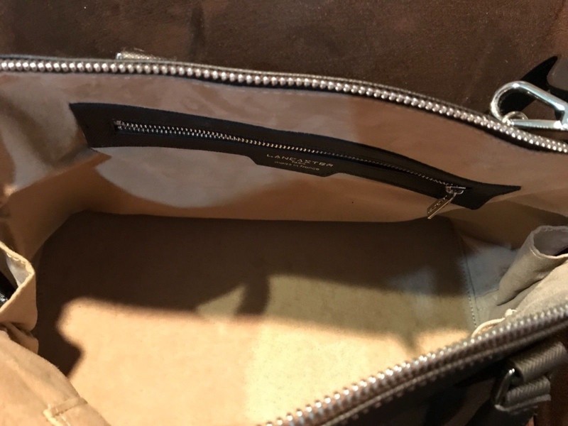 LANCASTER PARIS BAG ADELE 421-47-CAFE COW LEATHER BEAUTIFUL BROWN STRAP/HANDLES gallery