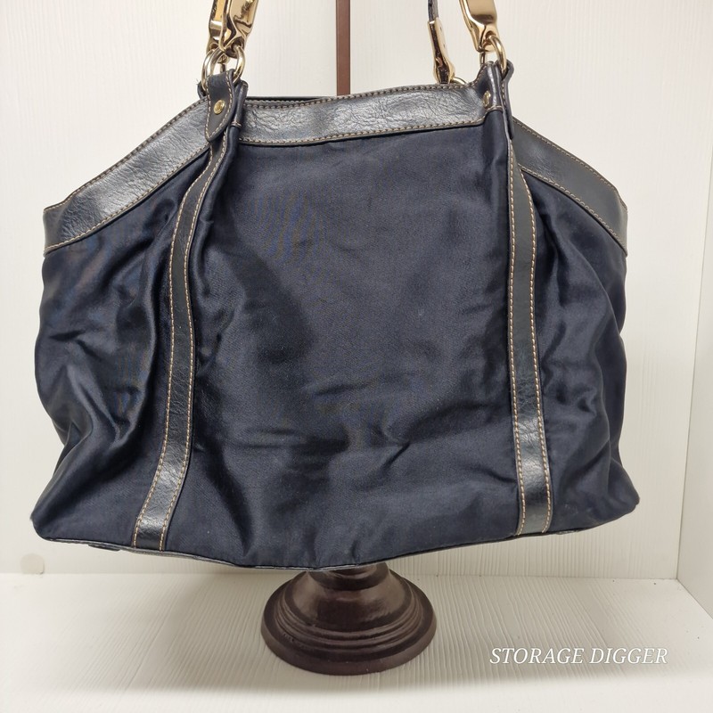 Liz Claiborne Women's Everyday Black Shoulder Bag, Brown Stitching, #LC-1441-P gallery