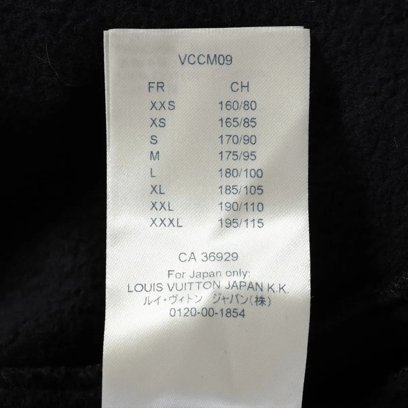 Louis Vuitton 21SS Cotton Hoodie XS Men's Black RM211Q Monogram circle cut gallery