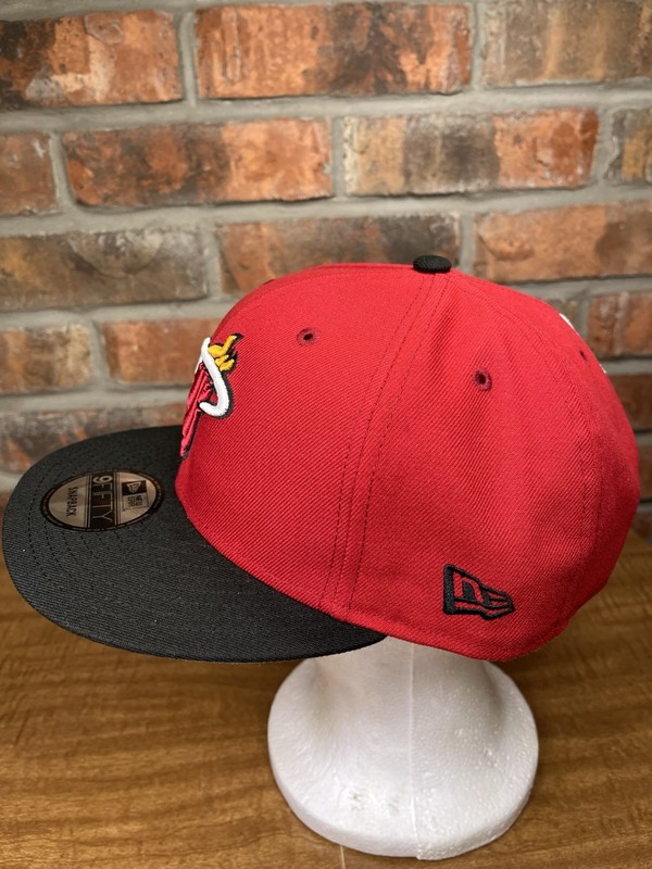 New Era Miami Heat Embroidered Logo NBA Finals 22 23 Red 9fifty SnapBack Hat gallery