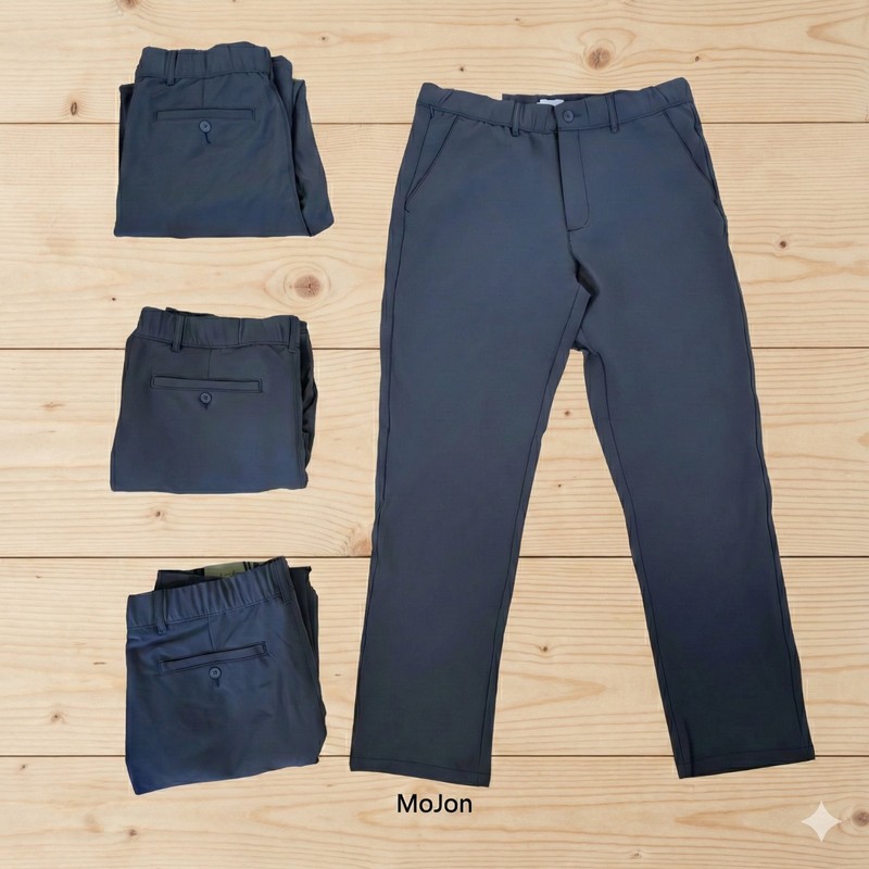4 Pair Goodfellow Relax Travel Tech Trouser Gray UPF 50 Wrinkle Resistant Medium
