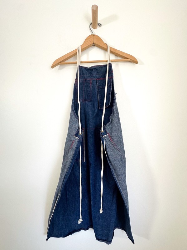 «Factory Apron & Towel Supply» Dark Denim Apron Selvedge Red and White Thread