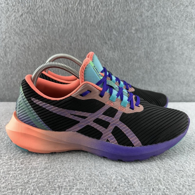 Asics Versablast Women’s Size 8.5 Black Coral Purple Walking Running Shoes gallery