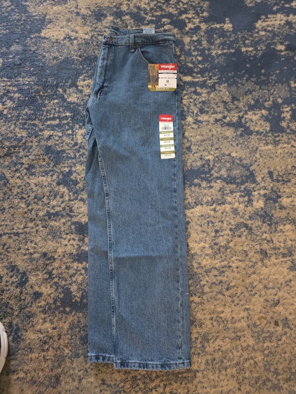 Wrangler Five Star Heritage Regular Fit Jeans Med Wash Low Stretch 42×30 NWT