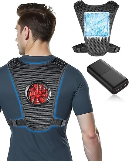 Peltier Cooling Vest -28°C No Fan Needed w/ 8h Battery for Outdoor Heat Work