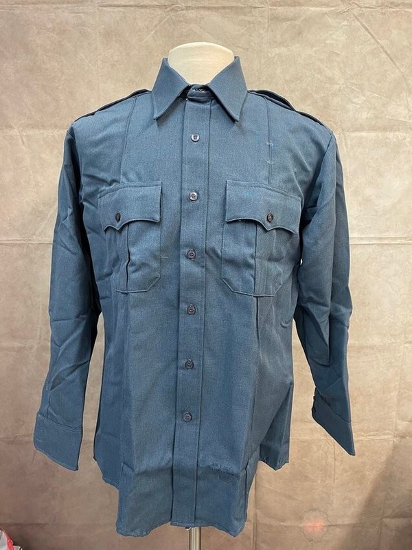 Tex-Trop by Elbeco Men’s Long Sleeve Blue Shirt Size 16.5 / 34