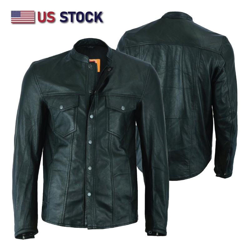 Highway Leather Long Sleeve Leather Shirt – Club Shirt – LIGHTWEIGHT – HL10499