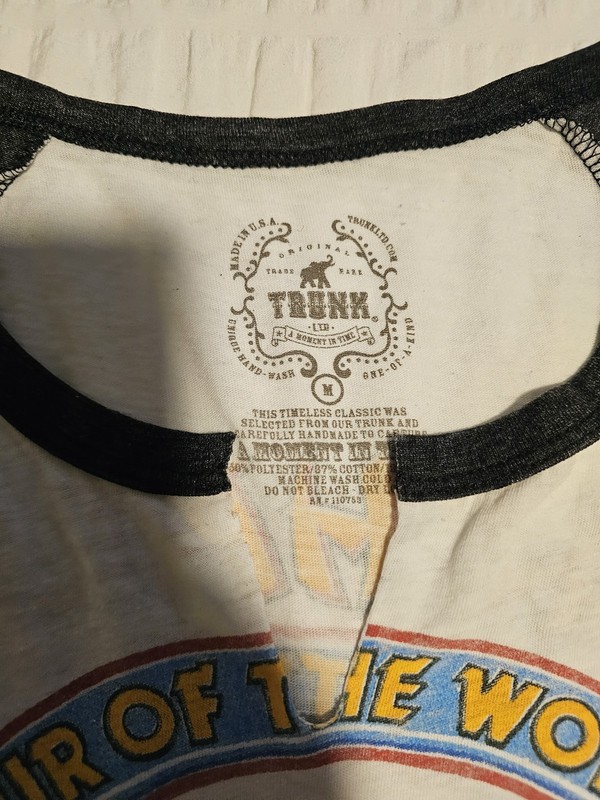 Vintage 1984 Van Halen World Tour T-Shirt Medium, With Tour Dates, Super RARE! gallery
