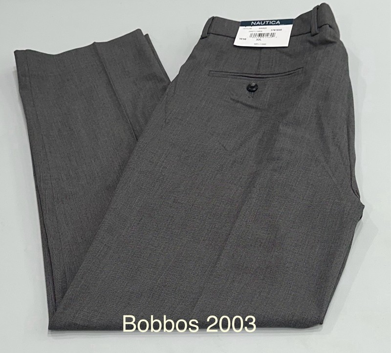 Nautica Men's Ceylon Active Stretch Micro-Stripe Suit Pants, Gray/Gris, 36X32
