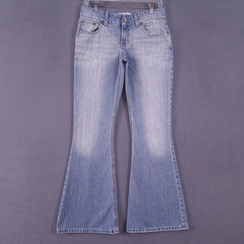 Bke Culture 24 Jeans Womens 28 Blue Denim Low Rise Flare Grunge Hipster Y2K