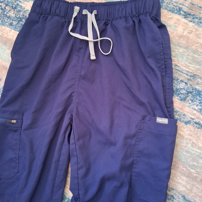 NiaaHinn Scrubs Jogger Pants Women Navy Blue Size Medium Pockets gallery