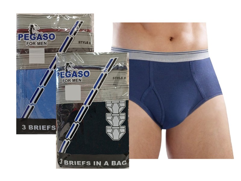 6 pc Men’s FLY FRONT Briefs Cotton Underwear Old Fashion style S,M,L,XL