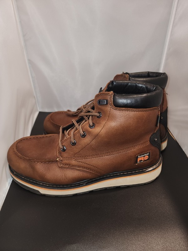 TIMBERLAND PRO Mens 12W 6" WATERPROOF SOFT TOE WORK BOOT Wide TB0A1KRQ214 BROWN gallery