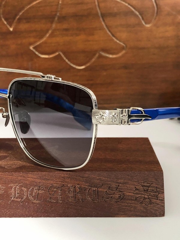 Chrome Hearts Classic Blue and Silver Metal-Frame Outdoor Sunglasses 60-16-154 gallery