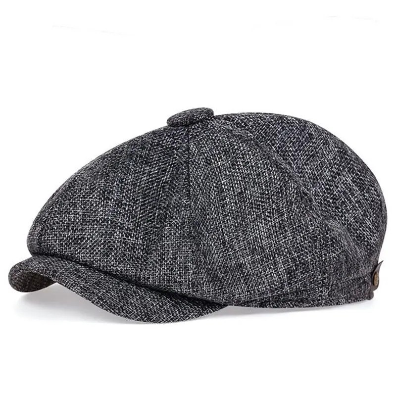 Vintage Newsboy Cap Gatsby Hat Classic 8 Panel Flat Ivy Cabbie Driver Cap gallery