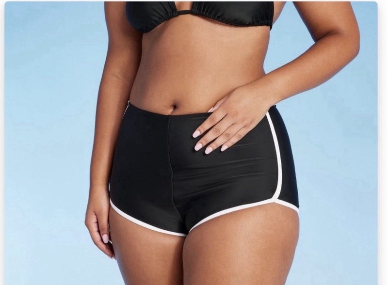 Wild Fable: Black 1x Womens High Waste Cheeky Boy Shorts