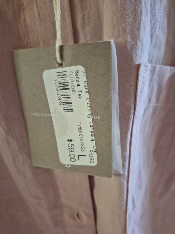 Thread + Supply Sz L Shirt. Carnation Pink, NWT. 100% Cotton Thread & Supply Top gallery