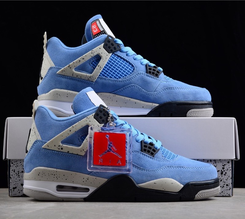 US Siez 7-12 Jordan 4 Retro «University Blue» Basketball Shoes for Men’s Shoes.