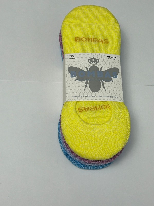 4 colored pairs BOMBAS Women's Cushioned No Show Sock Size (Medium) gallery