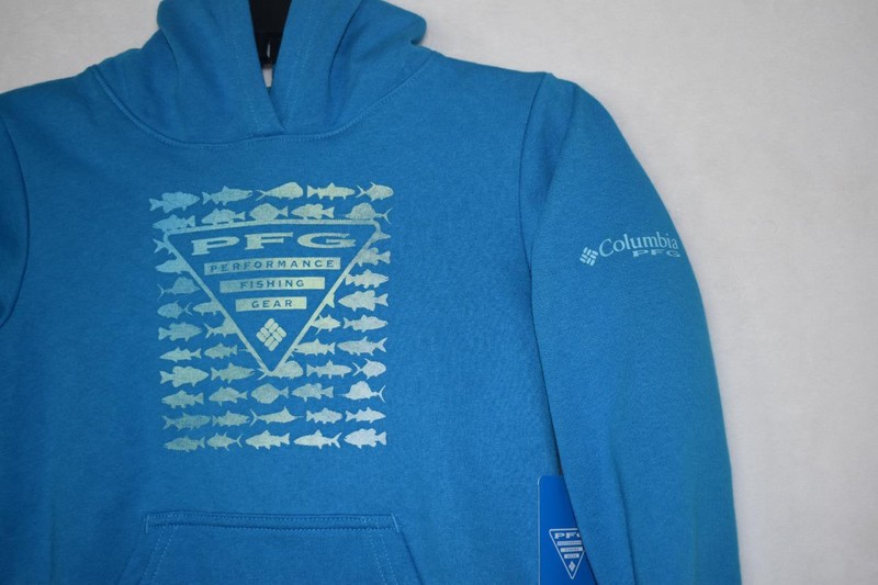 Columbia Sportswear Kids' PFG Elements Hoodie Bright Blue 2052791-421 NWT gallery
