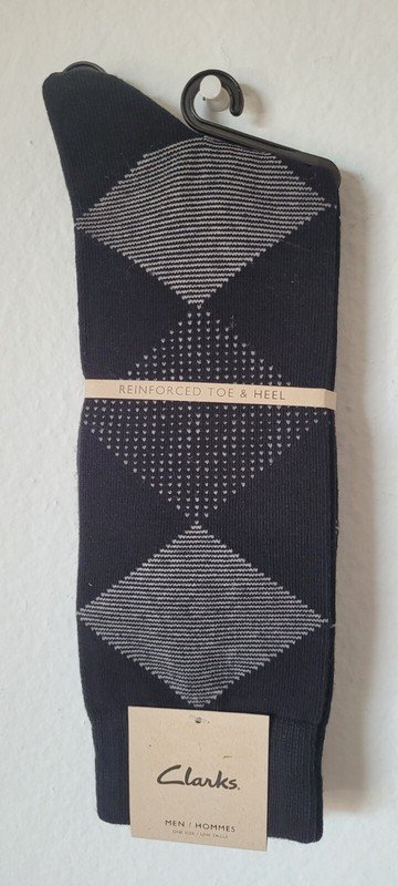 Clarks Men’s 1-Pair One Size Dress Crew Socks. (81).