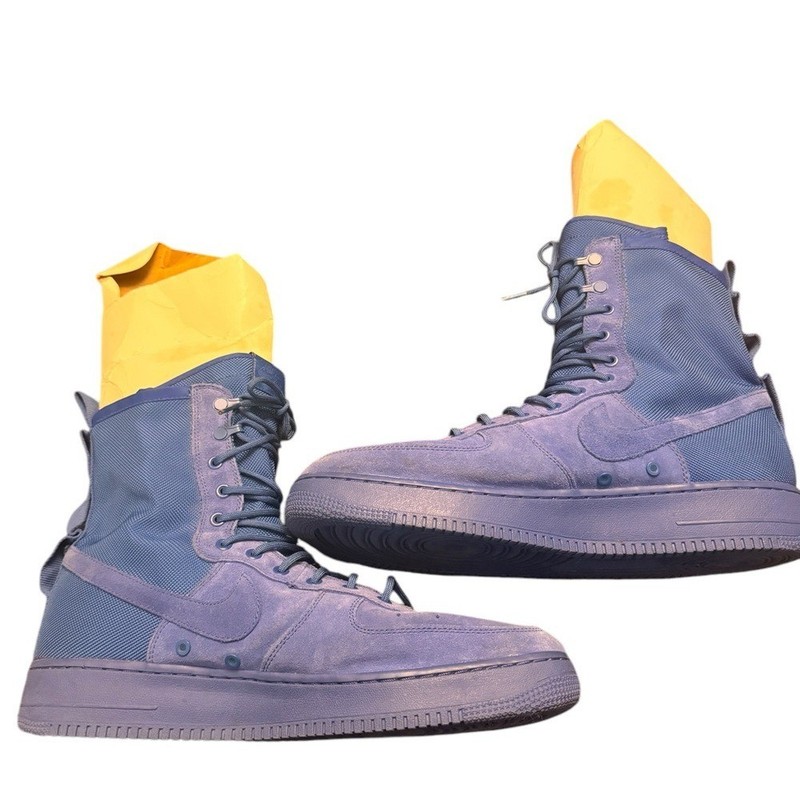 Nike SF Air Force 1 High Royal Blue Military Suede Boots Men's Size 15 GUC w COA gallery