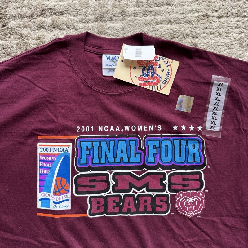Vintage 2001 NCAA Women’s Final Four SMS Bears Tee Size XL Missouri Basketball gallery