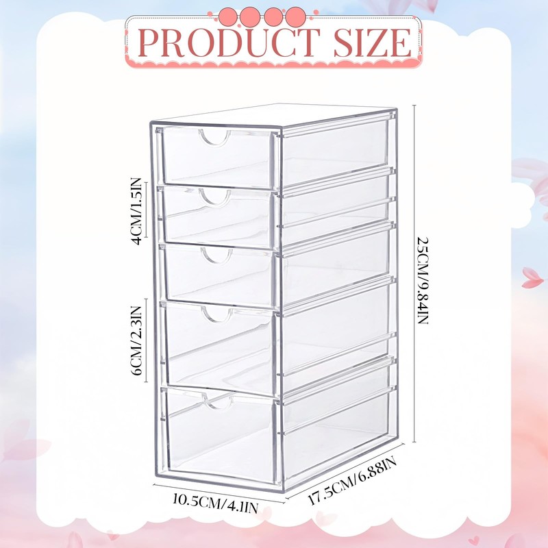 Xelsluthe Hair Tie Organizer Clear 25.5 x 17.5 x 10.5 cm, gallery