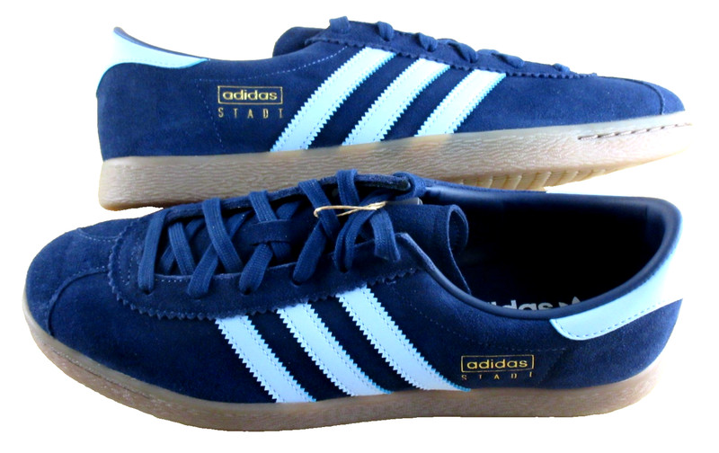 Adidas Originals Men's STADT Suede Indigo Navy Gum Sneakers Size 10.5 JQ9008 gallery