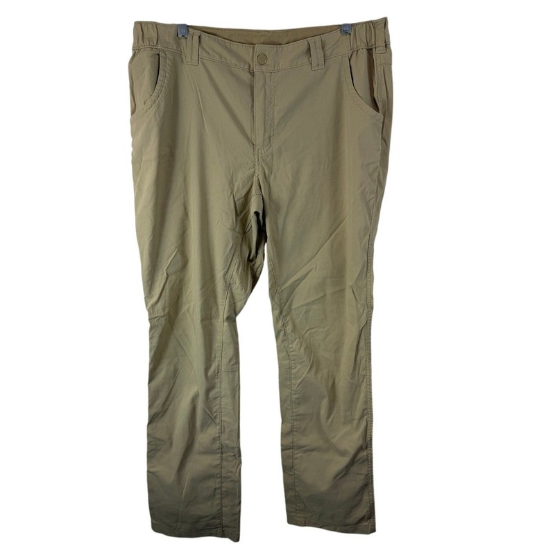 Duluth Trading Co Women’s Nylon Stretch Work Pants Tan Size 14×33