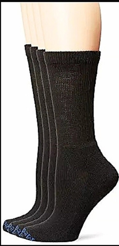 6 Pairs Medipeds Womens Non Binding Cushioned Smooth Toe Diabetic Crew Socks gallery