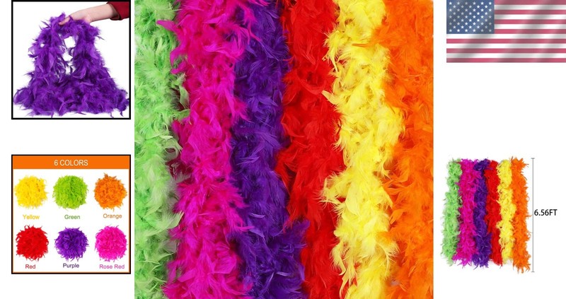 Colorful Feather Boas Party Set - 6pc gallery