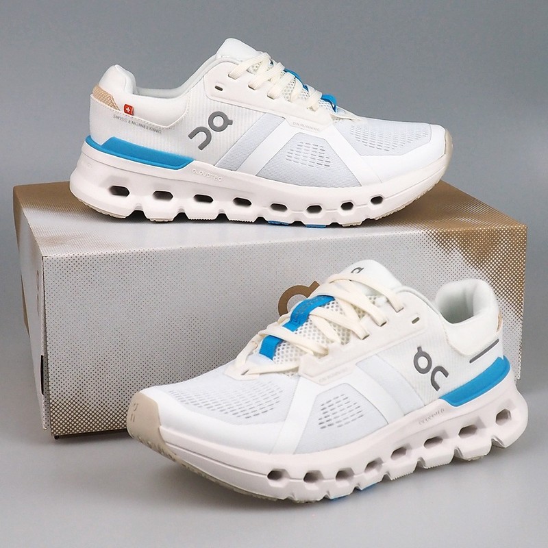On Cloudrunner 2 Sneakers in White/Horizon Women’s Running Shoes Size 6-9.5