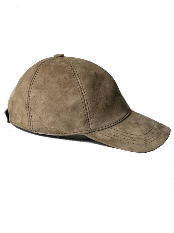 2 Pack Genuine Suede Lambskin Leather Baseball Cap Sports Visor Hat gallery