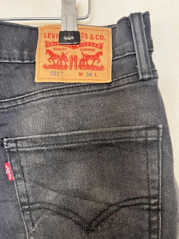 Levi's 511 Short Black Denim W34 Cut off Grade A #86 gallery