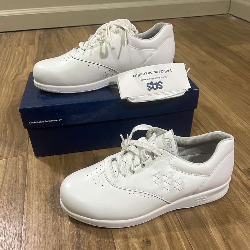 SAS Free Time Shoes Womens 9 M White Leather Tripad Comfort Walking Casual