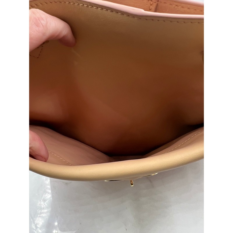 Mulberry Willow Tote Bag Nude Peach Leather Detachable Clutch Bag Gold Hardware gallery