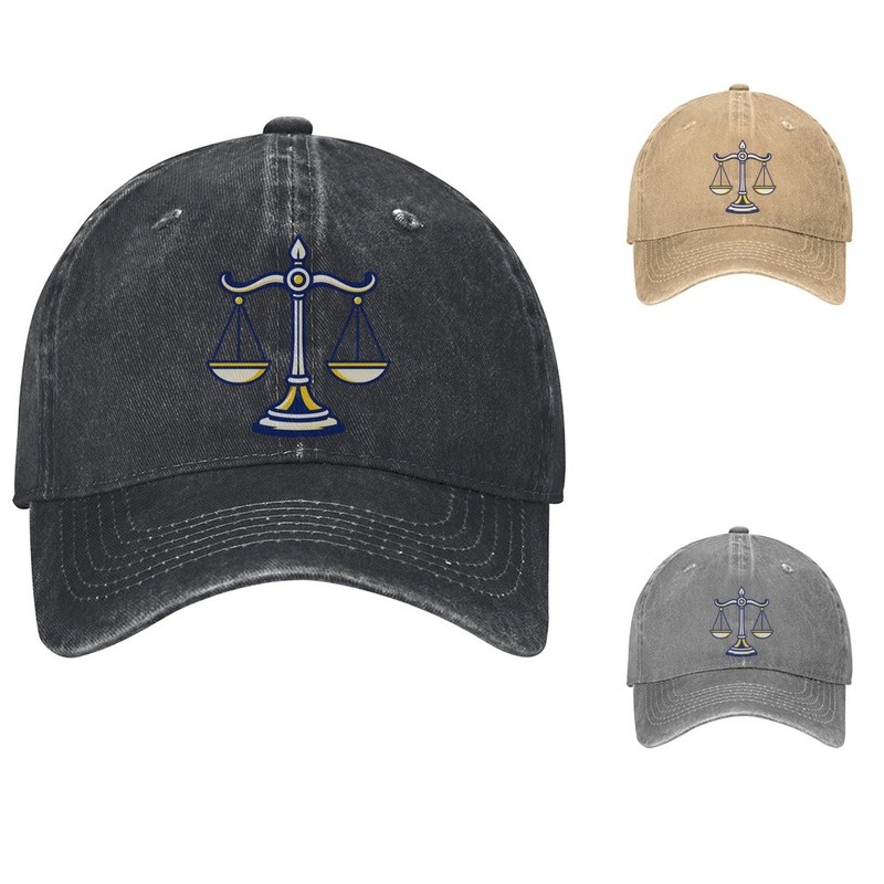 Scales of Justice Baseball Cap Adjustable Dad Hat Legal Symbol