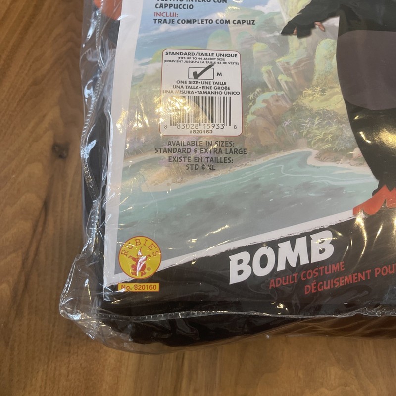 RUBIES Angry Birds BOMB Adult Costume Hooded Jumpsuit Medium M One size HTF NEW✨ gallery