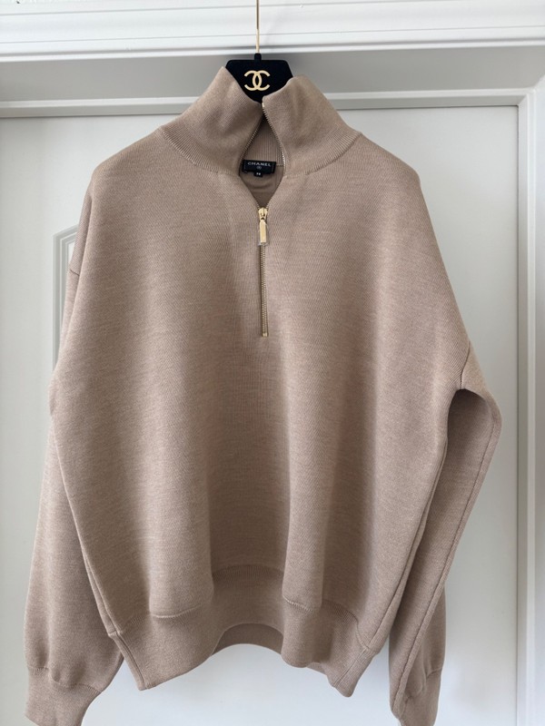 CHANEL METIER D’ART 2026 QUARTER ZIP PULLOVER SWEATHER LOOK ONE SIZE FR38 RARE