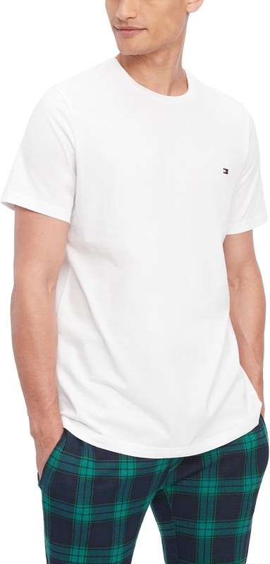 Tommy Hilfiger Men’s Core Flag Crew Neck Tee, White, X-Large – White – X-Large