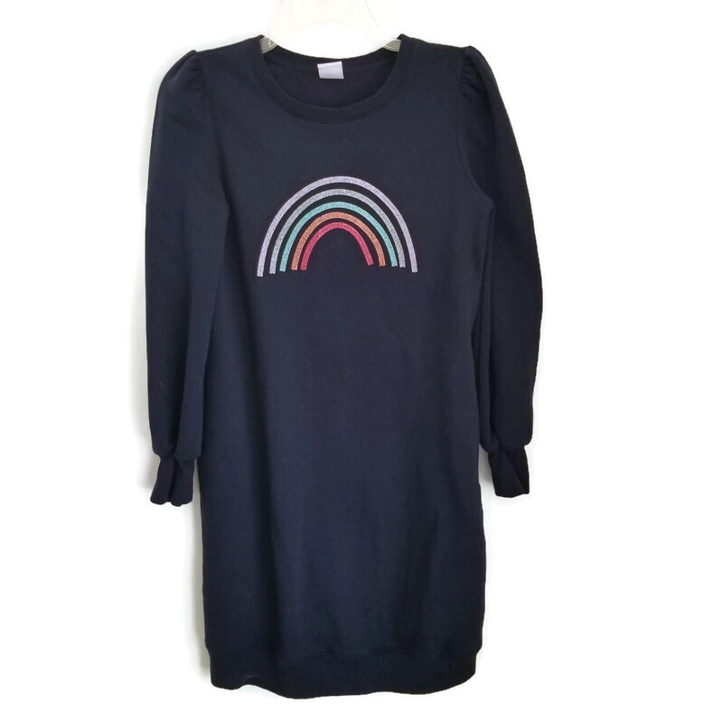 Gap Sweatshirt Dress Girls XXL Black Sweatshirt Dress Rainbow Easy Care Comfort