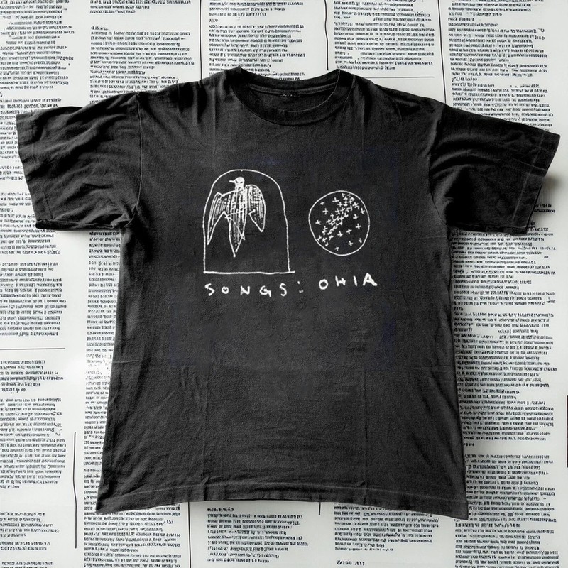 Songs Ohia T-shirt 100% Cotton Black All size S-5XL Unisex Full Size
